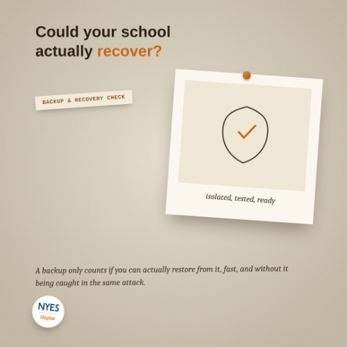 Is Your Backup Ready for Ransomware? Quick question: if your school's systems were hit by…